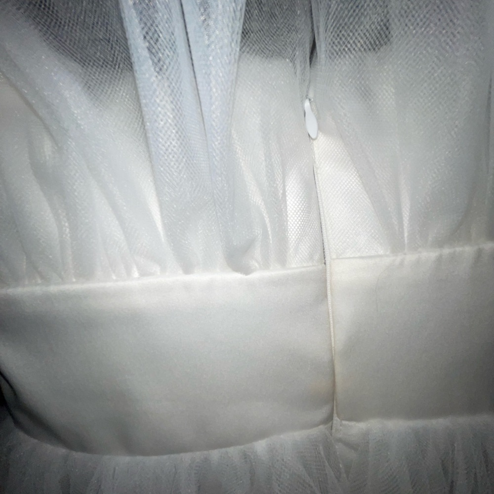 Katie May White Tulle Short Strapless Dress - Picture 4 of 9